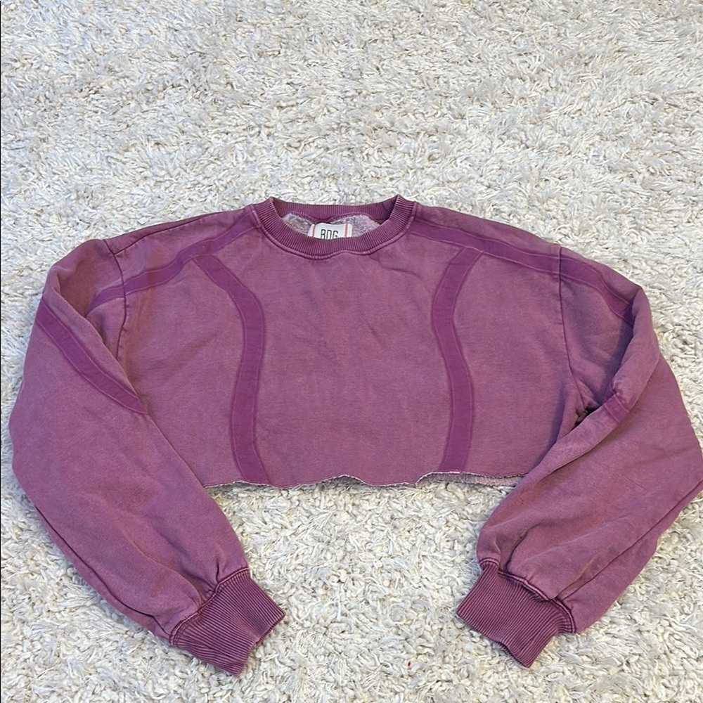 Urban Outfitters BDG Cropped Purple Sweatshirt